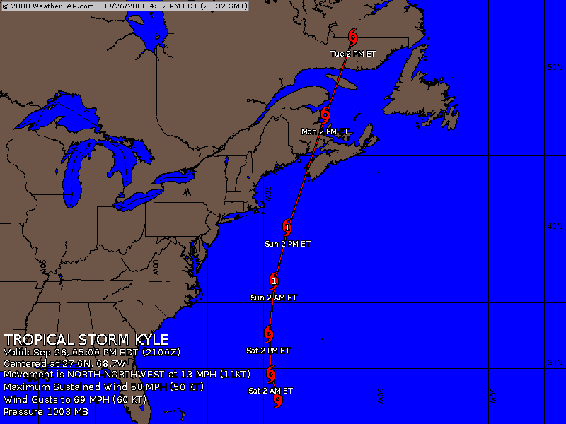 Hurricane forecast chart